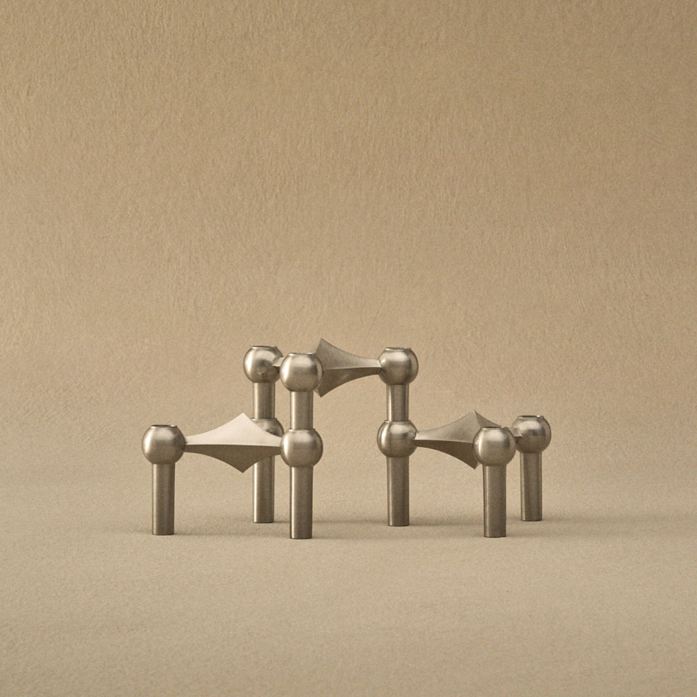 Набор из 3-х подсвечников Stoff Nagel Candle Holder Set w/3 pcs 