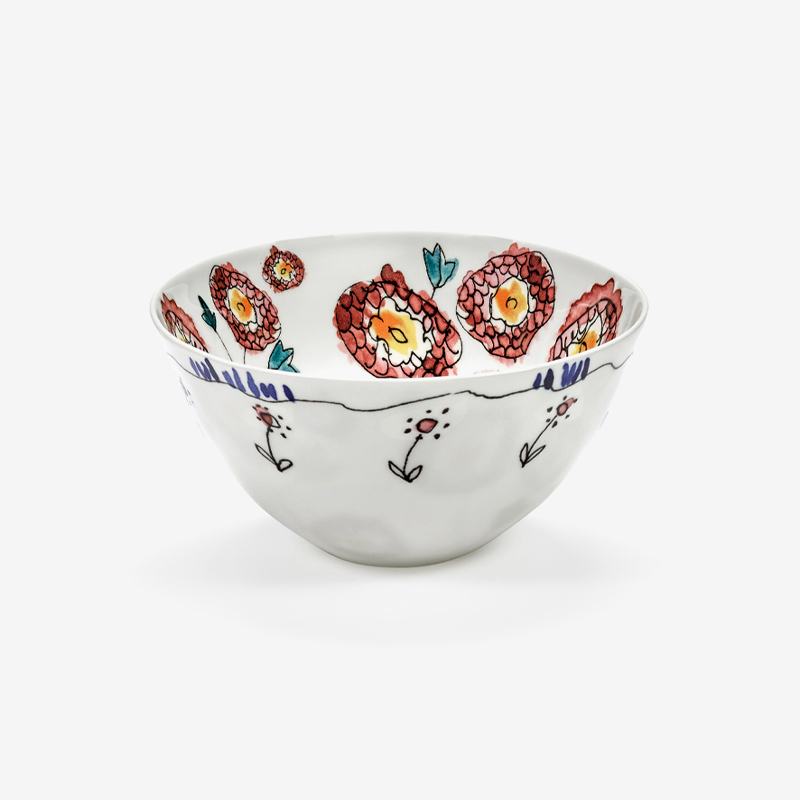 Набор из 2-х глубоких чаш Bowl M Anemone Milk Midnight Flowers by Marni 